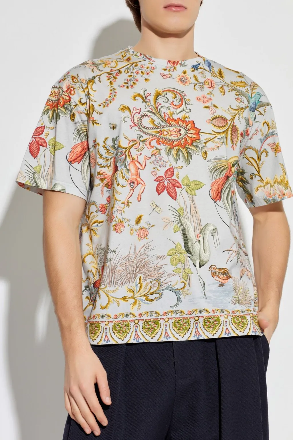 Etro Patterned Crewneck T-Shirt