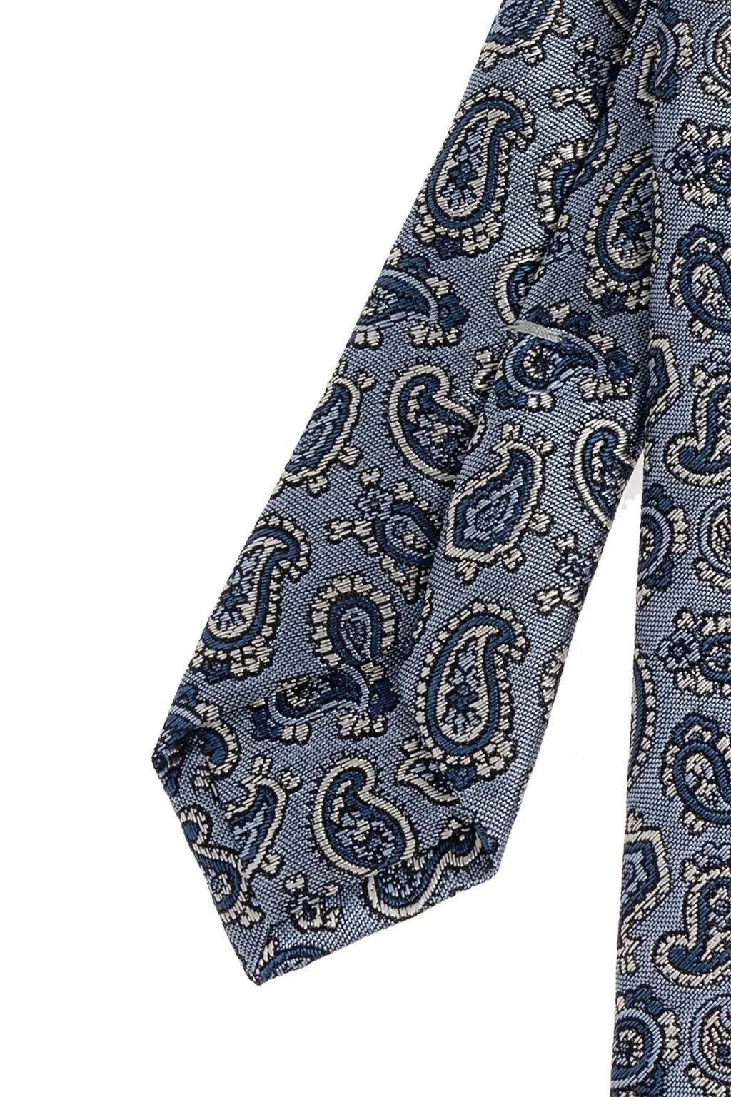 Etro Jacquard Paisley Logo Patch Tie