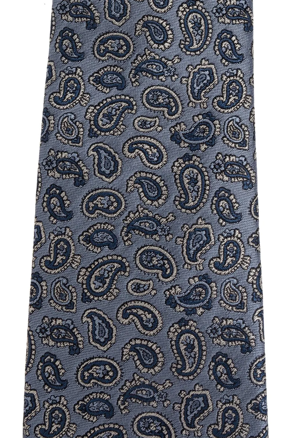 Etro Jacquard Paisley Logo Patch Tie