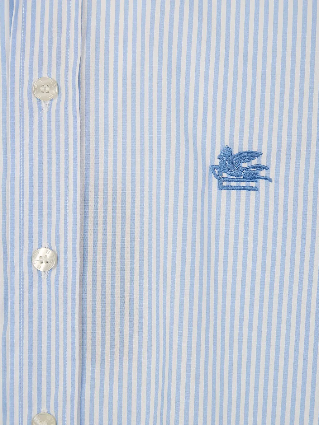 Etro Pegaso Embroidered Striped Shirt