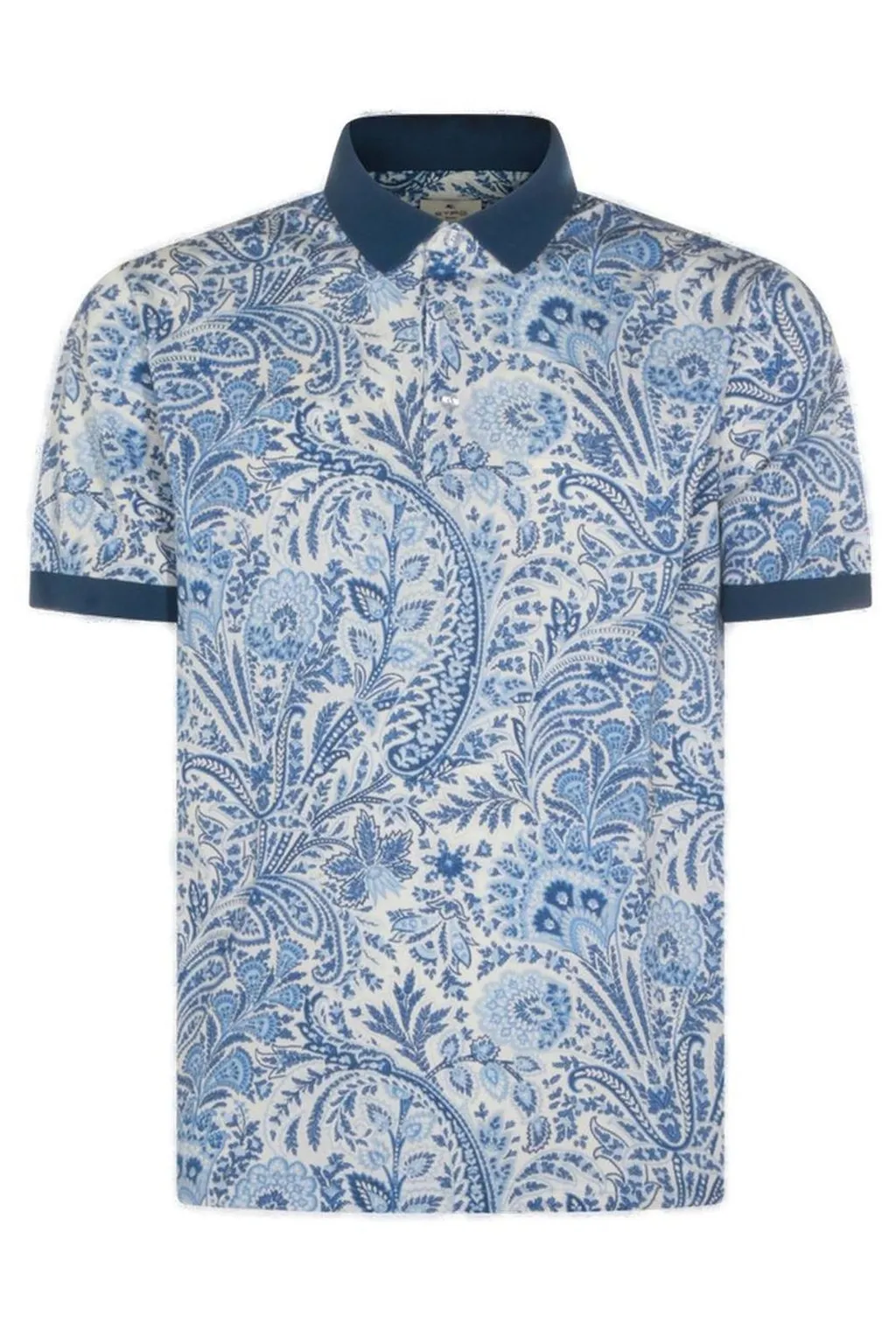 Etro Paisley-Printed Short Sleeved Polo Shirt