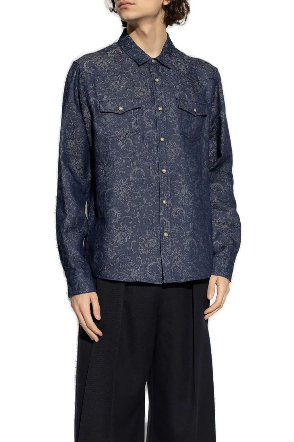 Etro Button-Up Denim Shirt