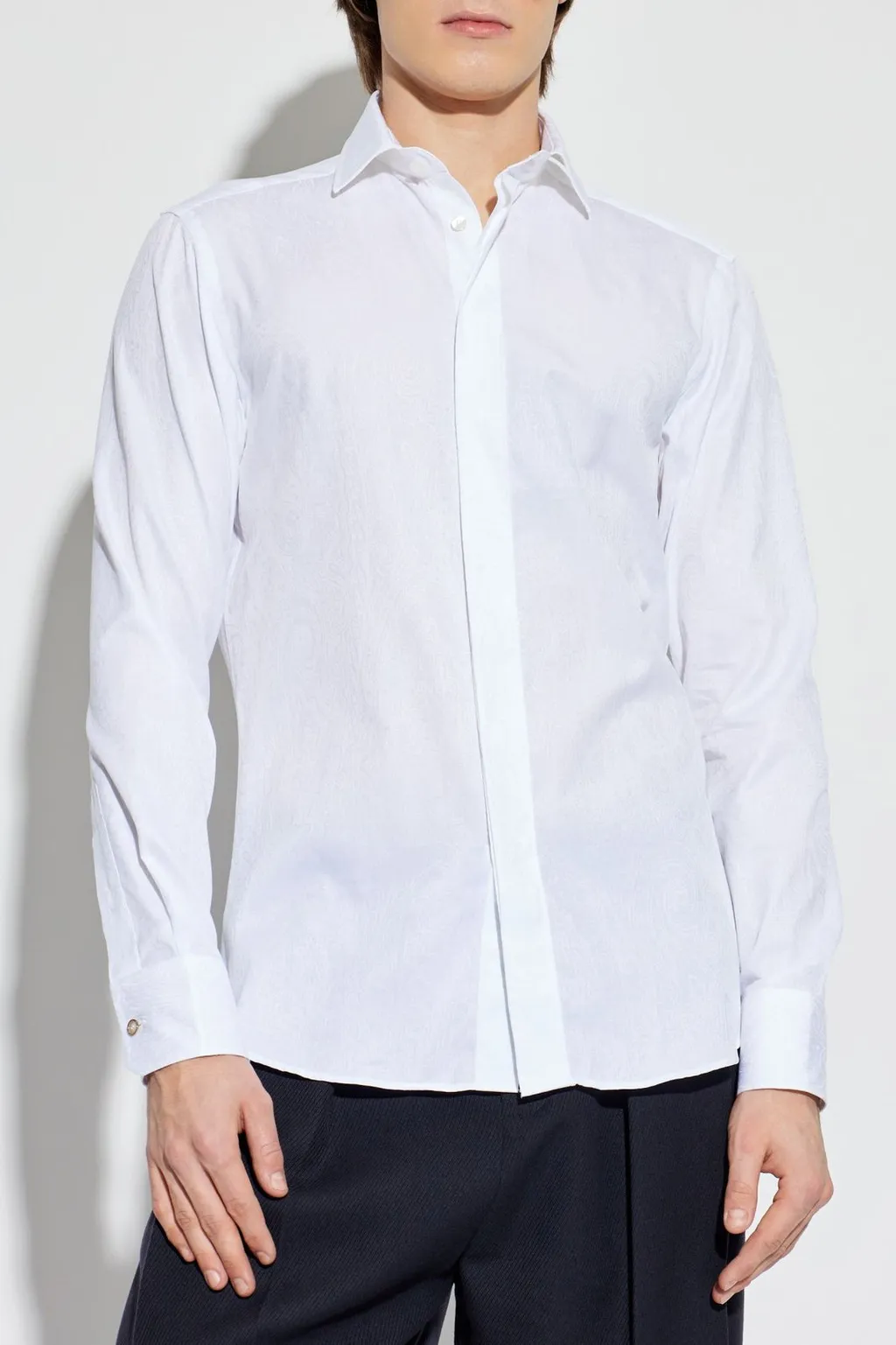 Etro Pattern-Jacquard Long-Sleeved Shirt