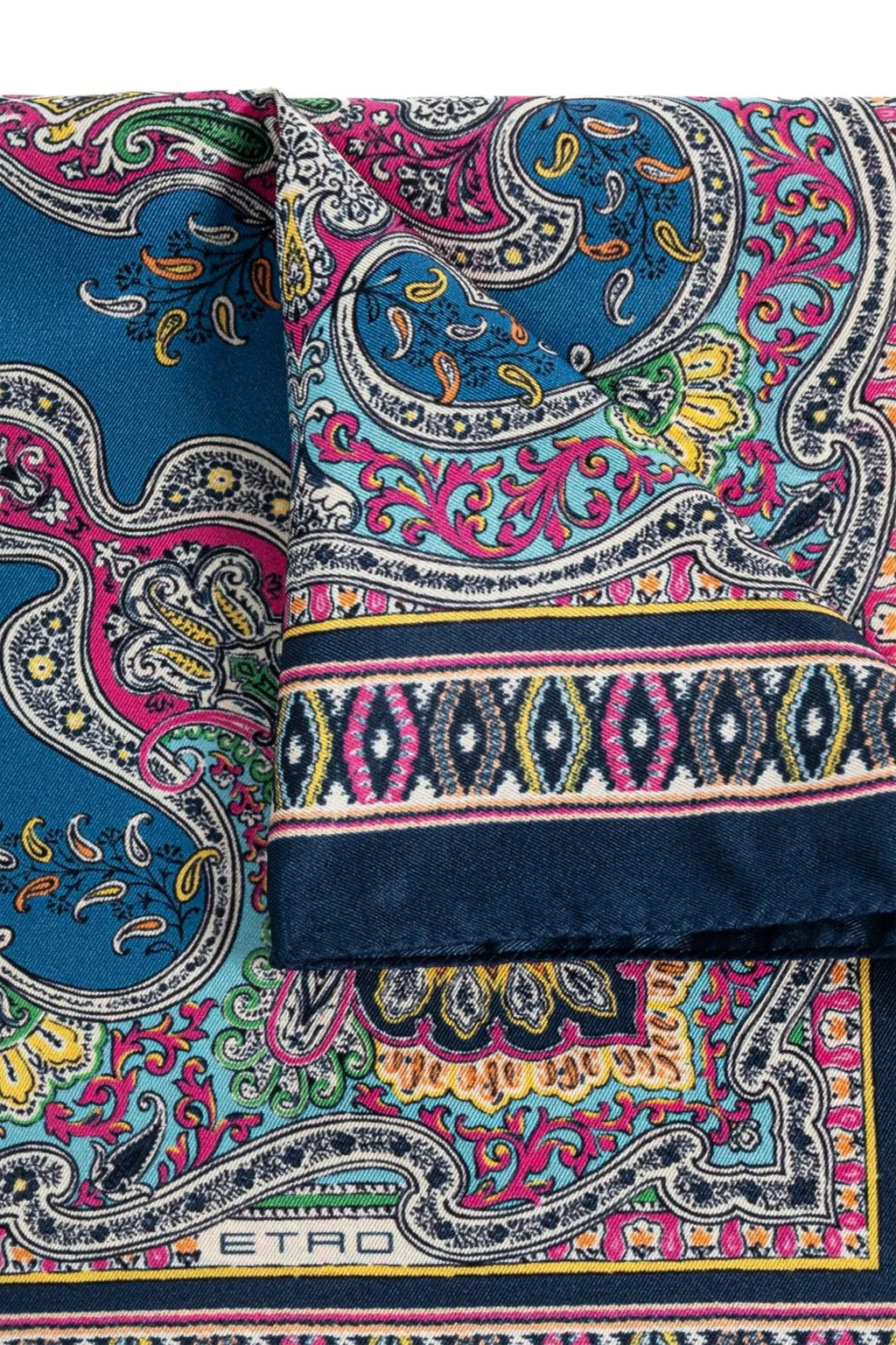 Etro Floral Paisley Motif Pocket Square Scarf