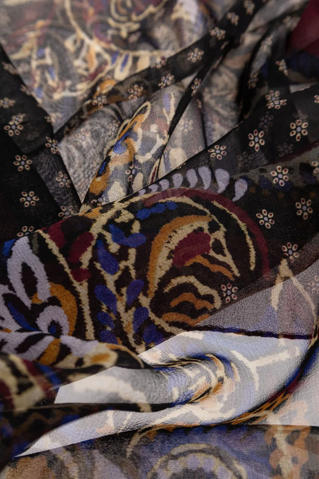 Etro Floral Paisley Satin Scarf