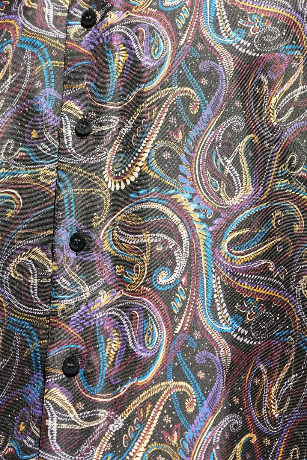 Etro Metallic Paisley Motif Satin Shirt