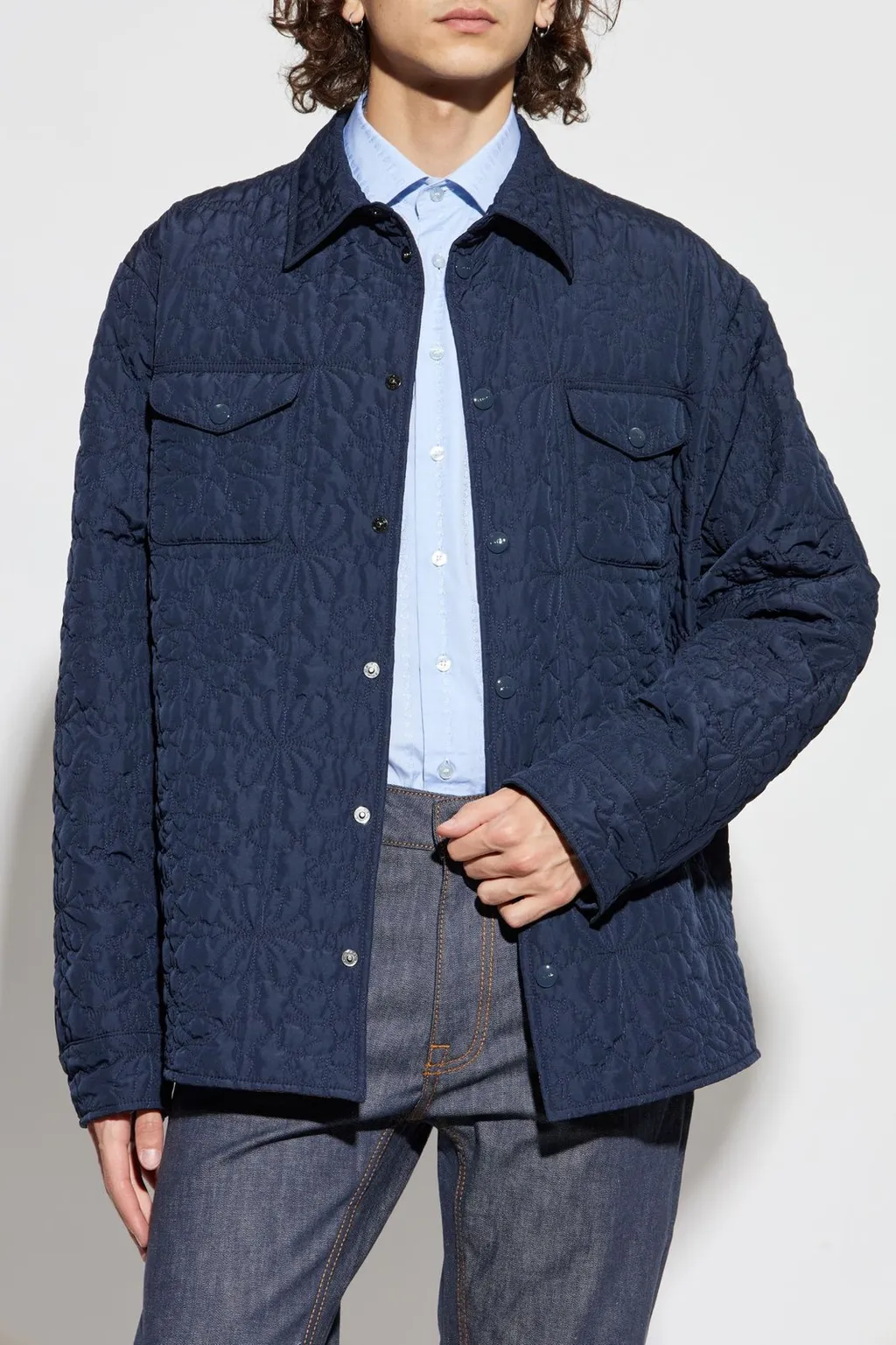 Etro Long Sleeved Quilted Overshirt