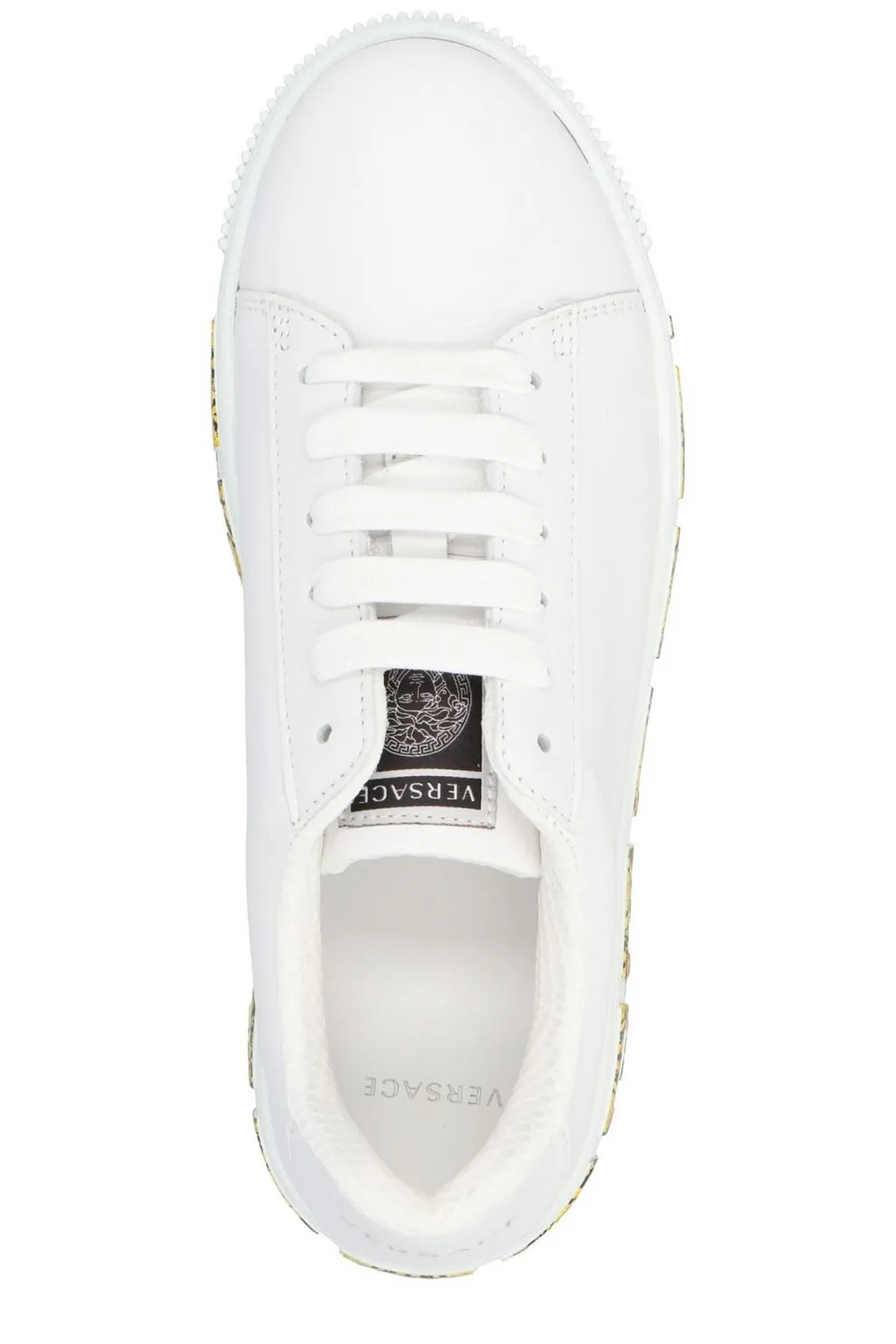 Versace Kids Round Toe Lace-Up Sneakers