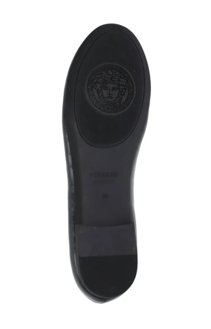 Versace Kids Heart Embellished Slip-On Ballerinas