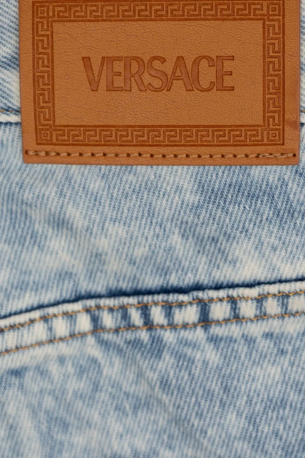 Versace Kids Logo-Patch Straight-Leg Jeans