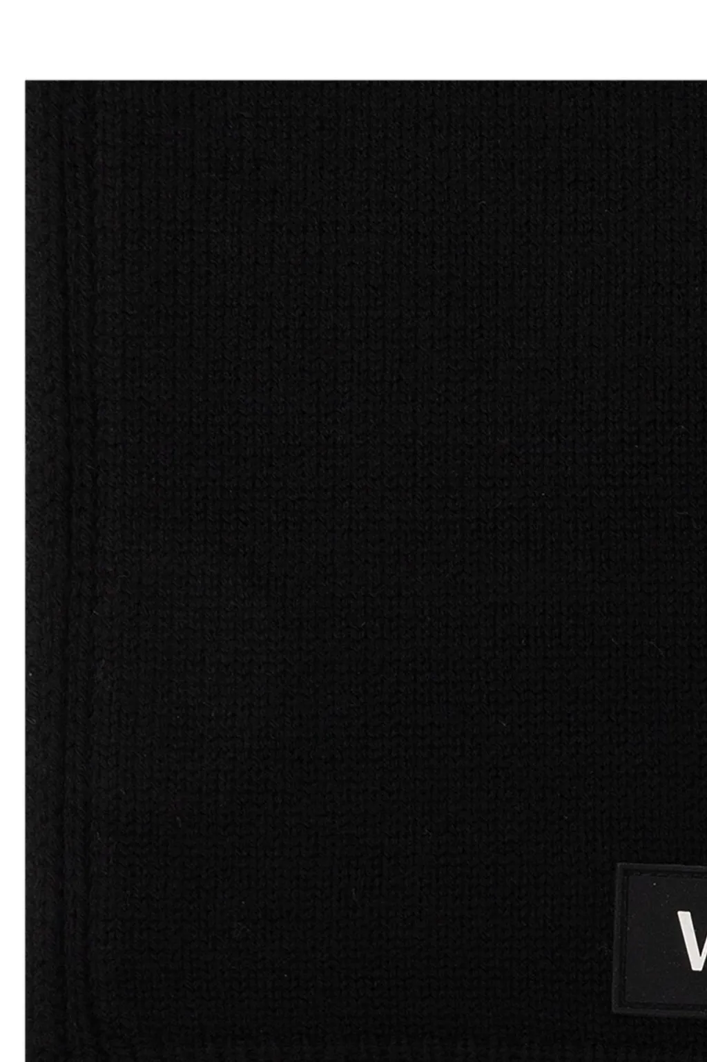 Versace Kids Logo-Patch Finished Edge Knitted Scarf