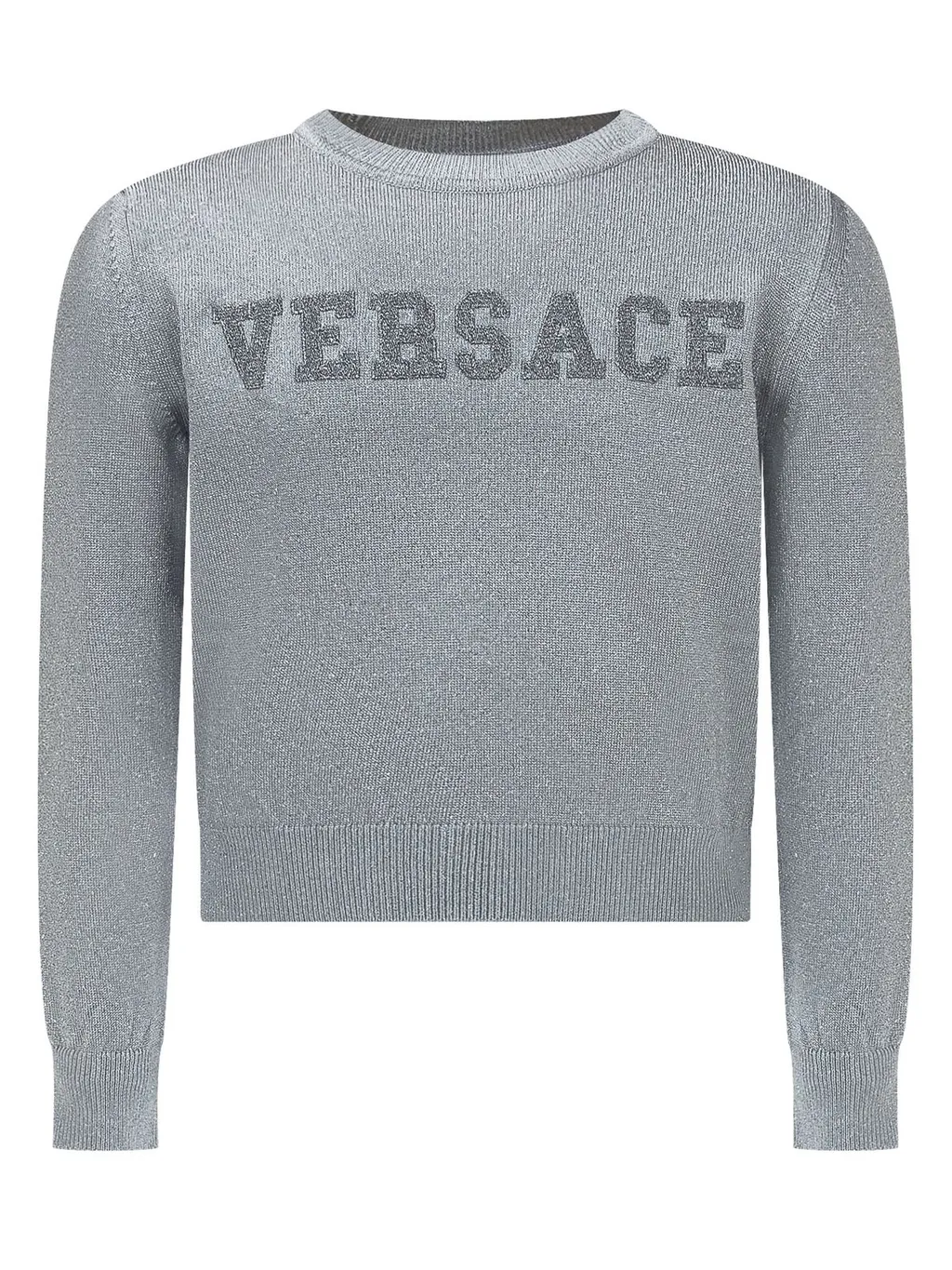Versace Kids Logo-Appliqué Long-Sleeved Crewneck Jumper
