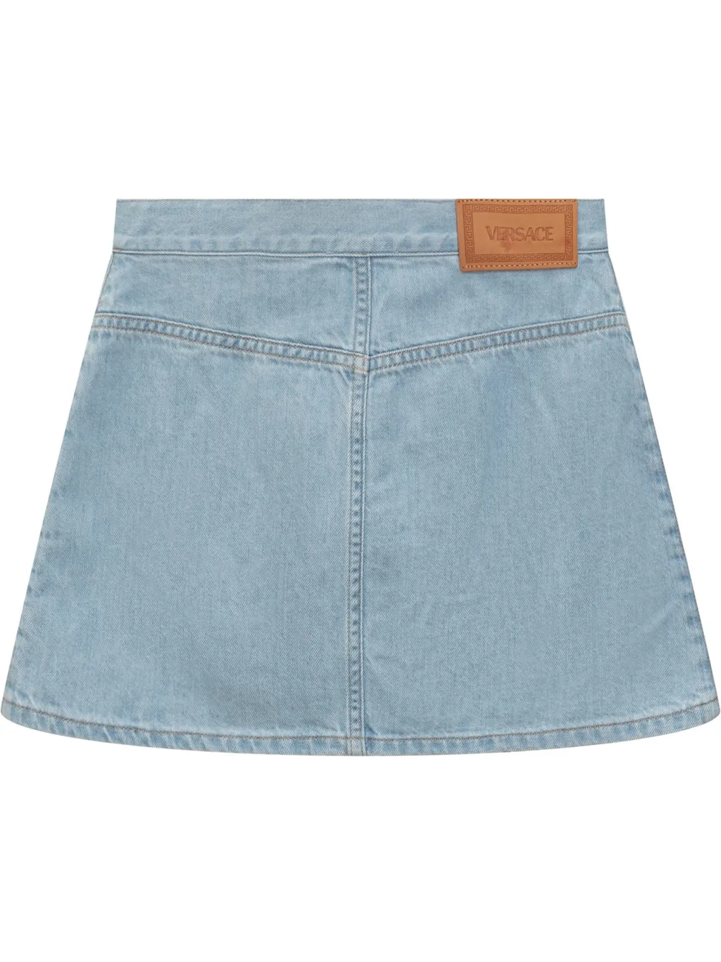 Versace Kids Star Detailed Mini Denim Skirt