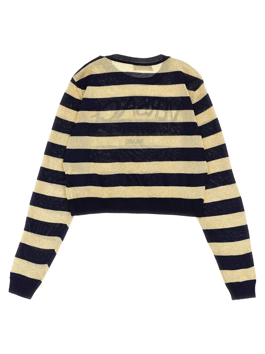 Versace Kids Logo Embroidered Striped Sweater