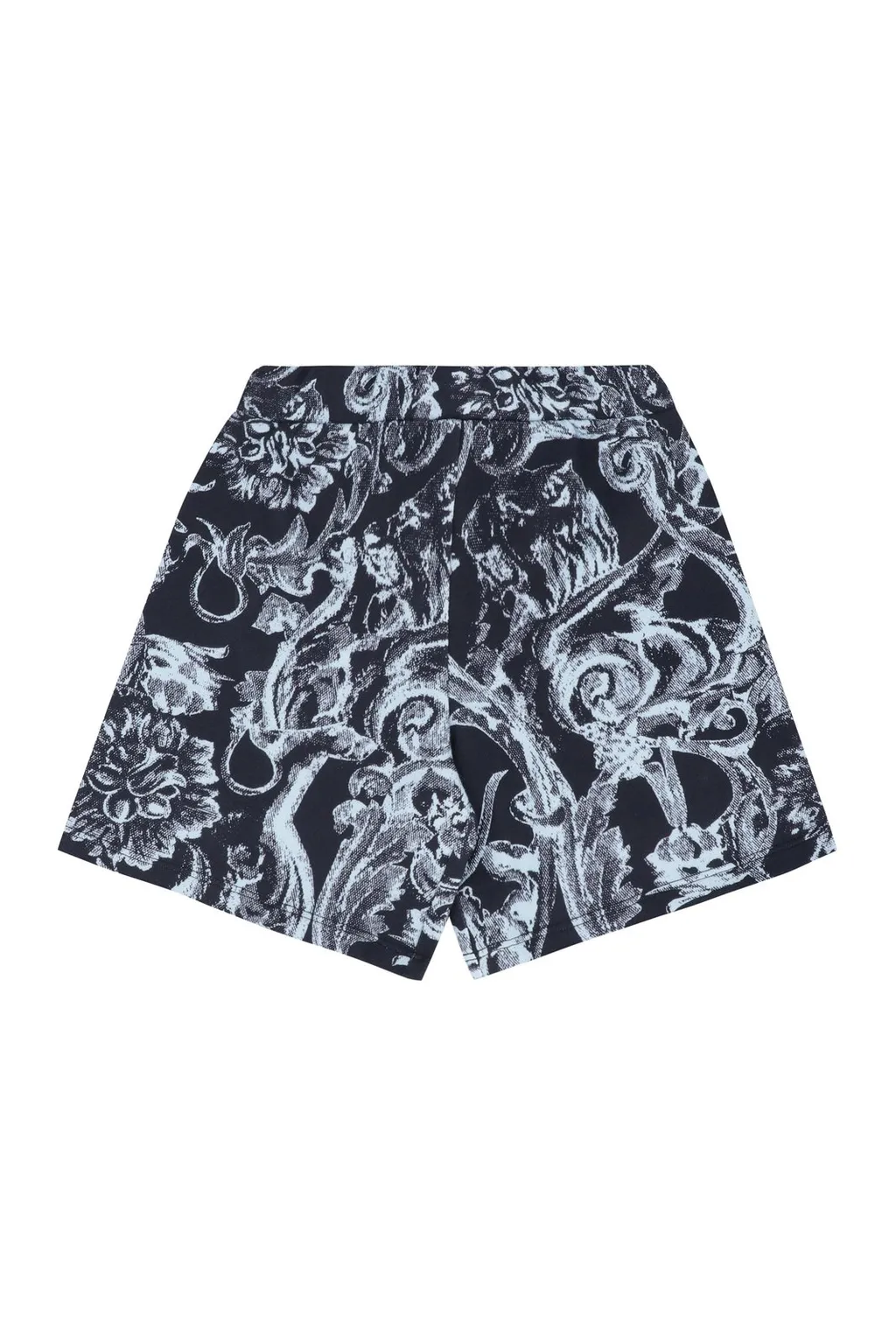 Versace Kids Barocco Stencil Jersey Shorts
