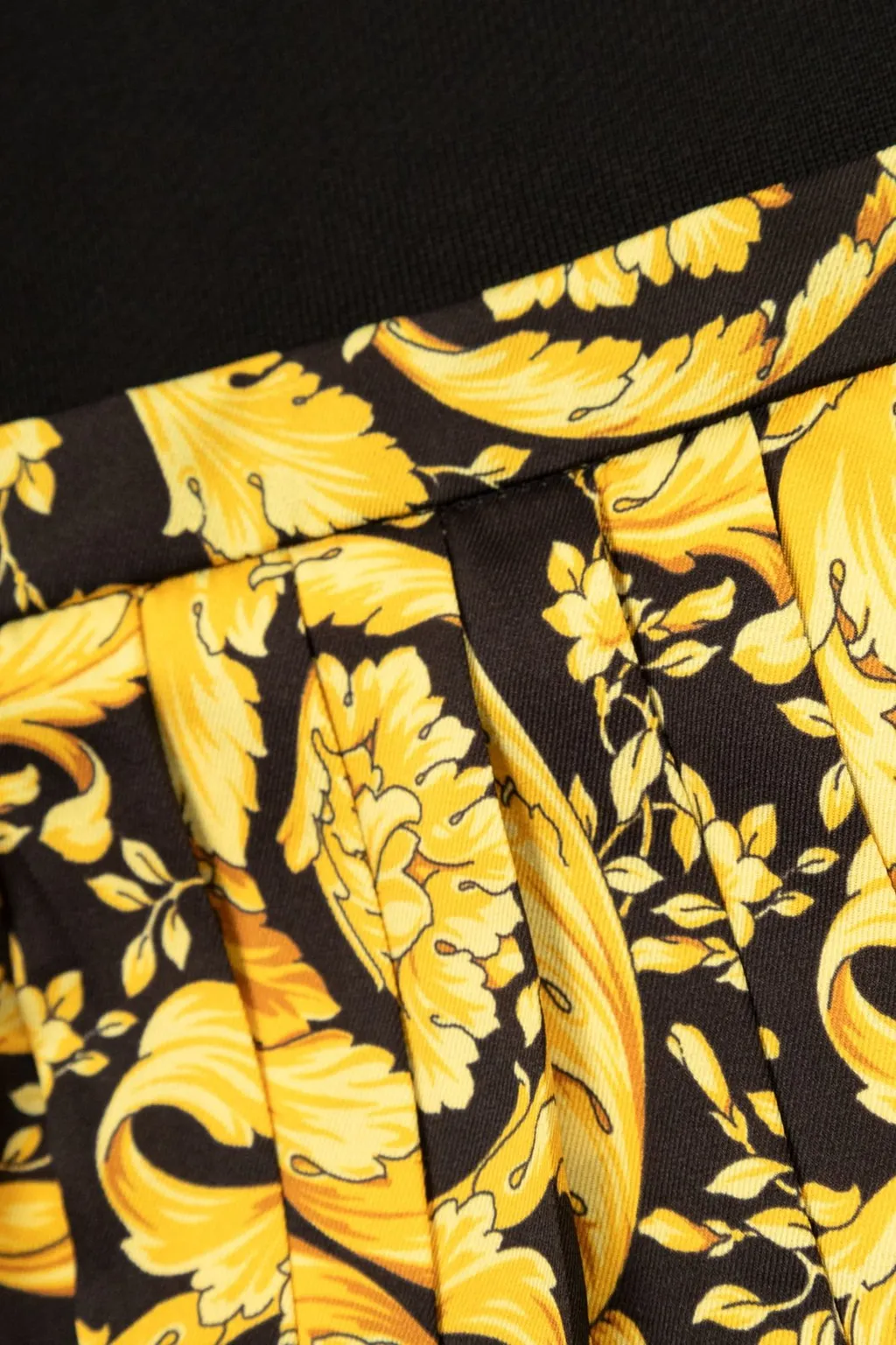 Versace Kids Barocco Printed Crewneck Panelled Dress