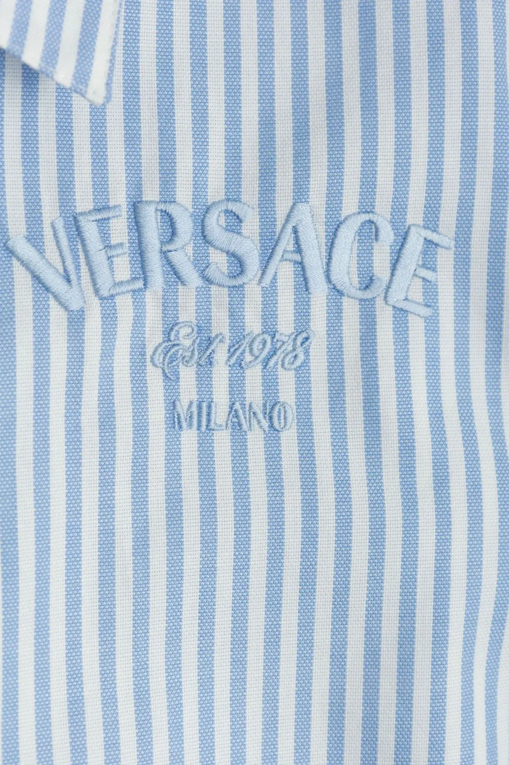 Versace Kids Oxford Striped Shirt