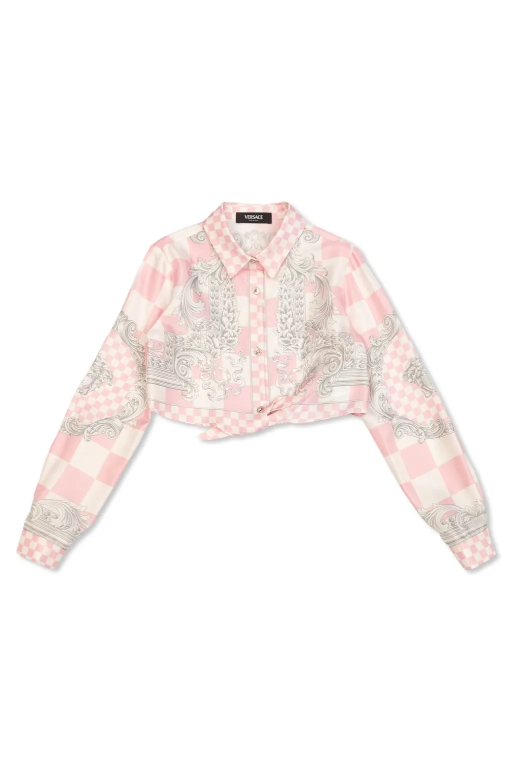 Versace Kids Medusa Printed Checked Shirt