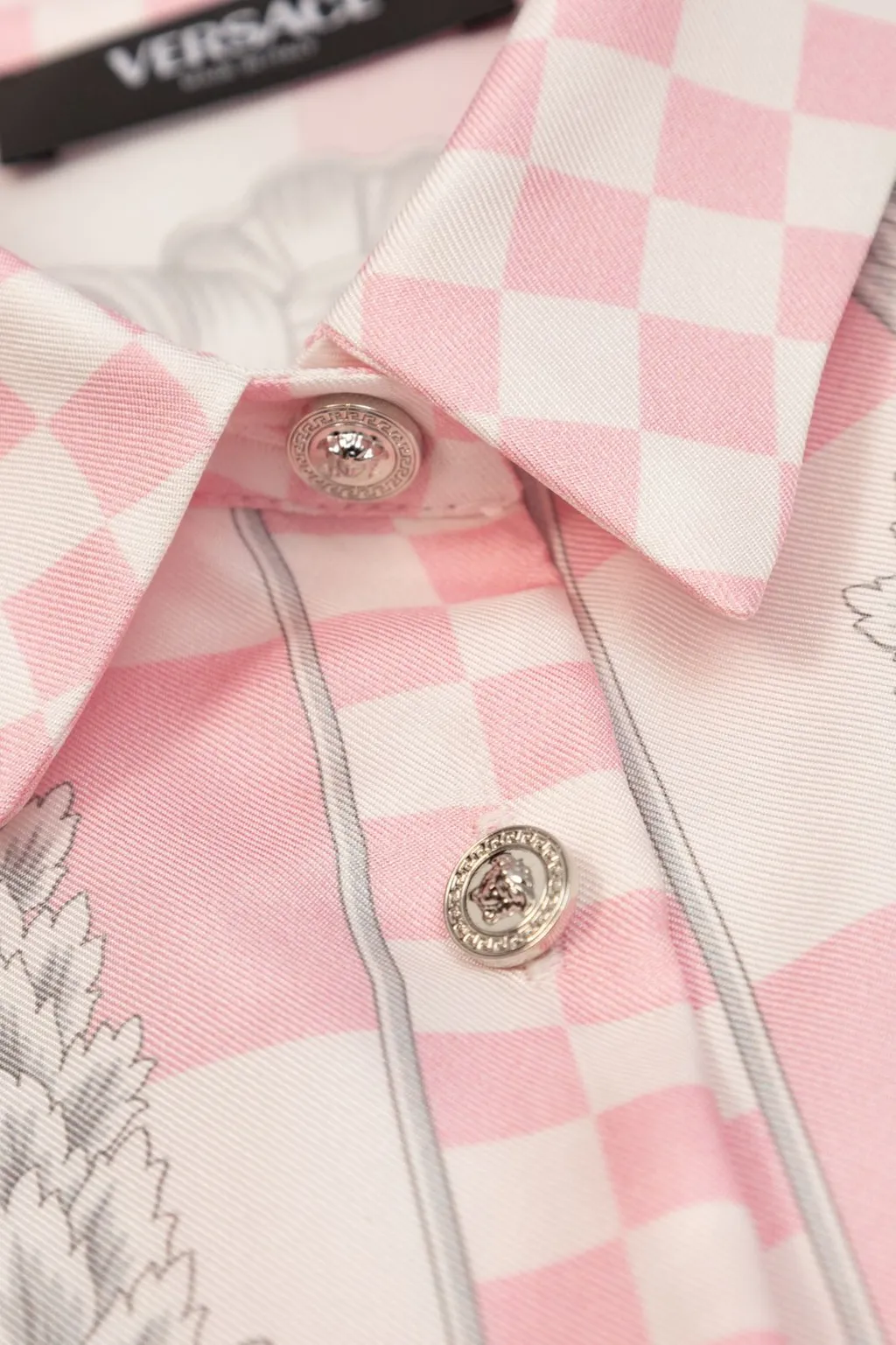 Versace Kids Medusa Printed Checked Shirt