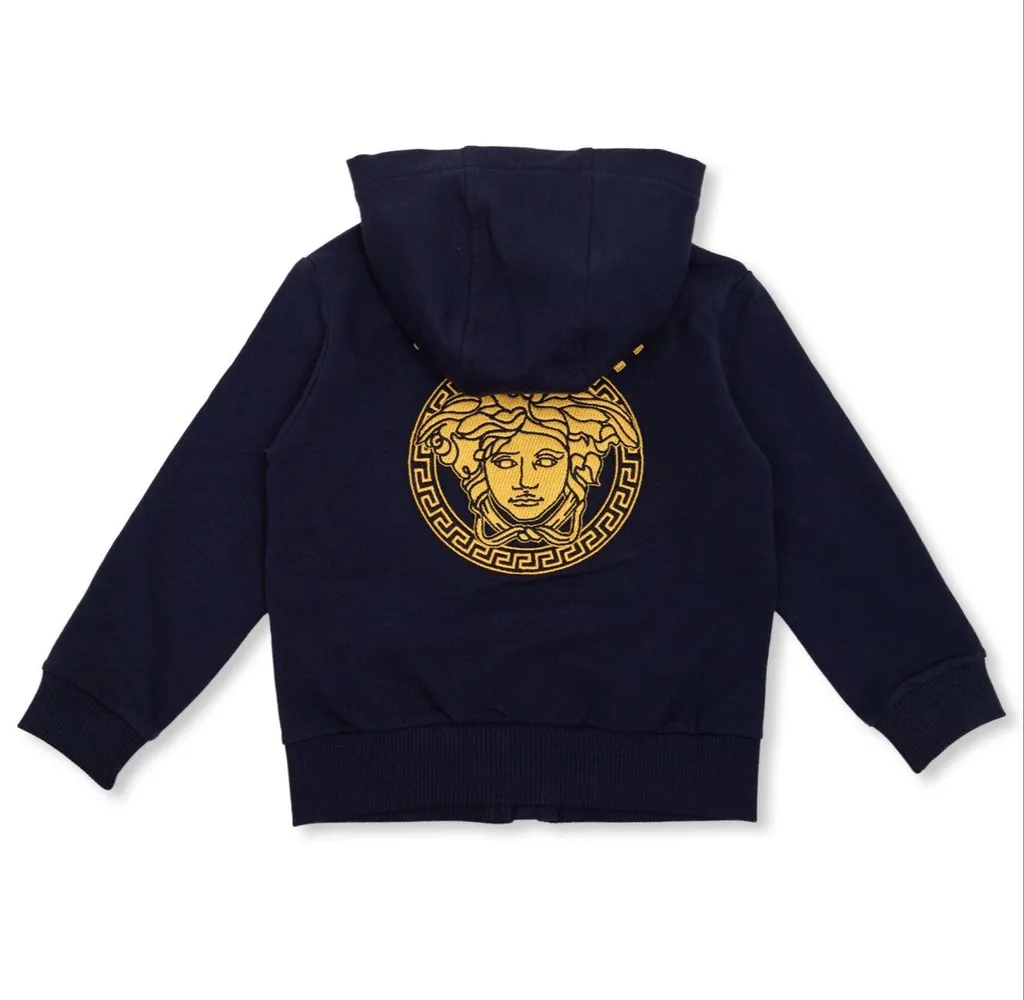Versace Kids Zip-Up Long-Sleeved Hoodie