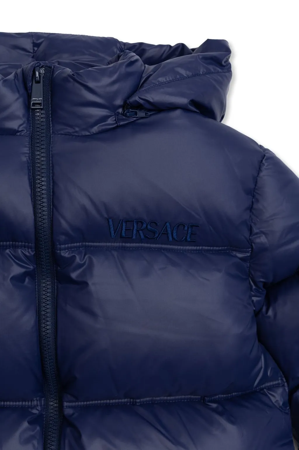 Versace Kids Logo-Embroidered Zipped Padded Jacket