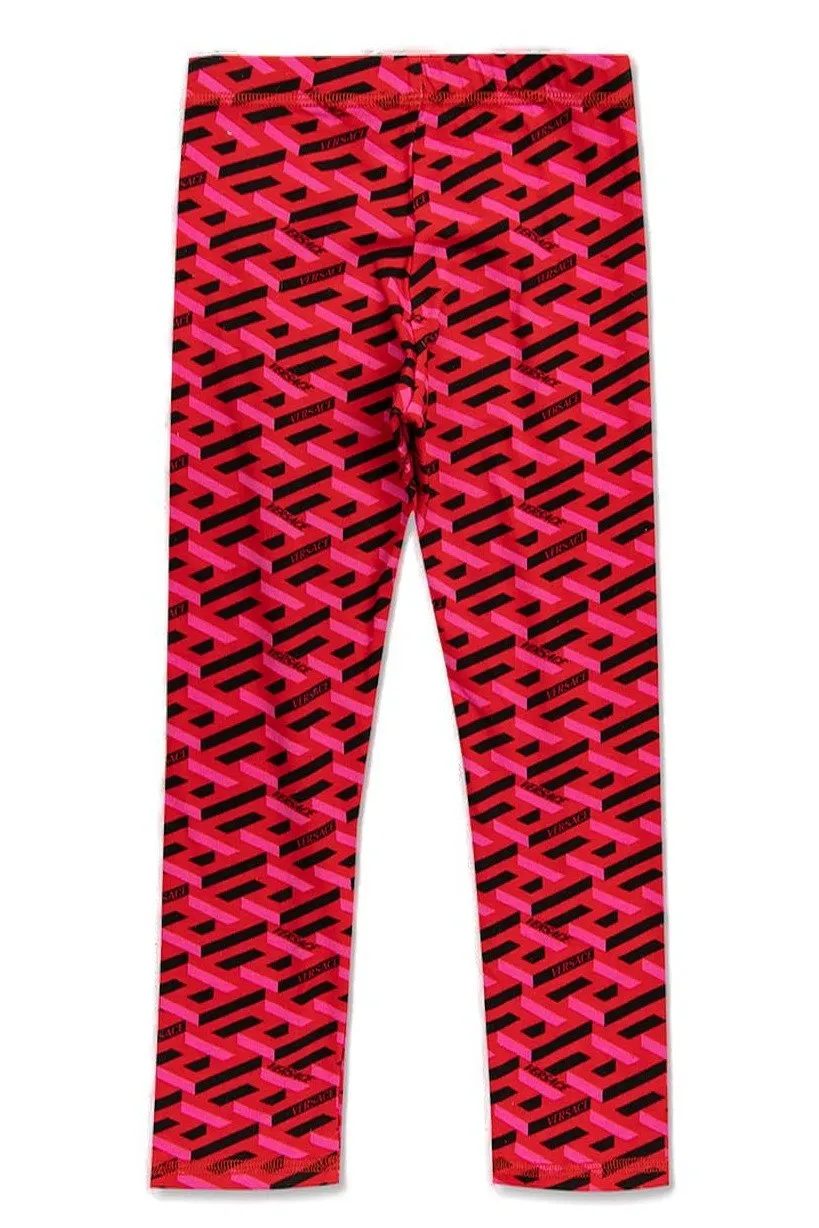 Versace Kids All-Over Printed Leggings