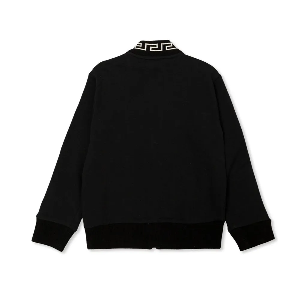 Versace Kids Greca Detailed Mock Neck Sweatshirt