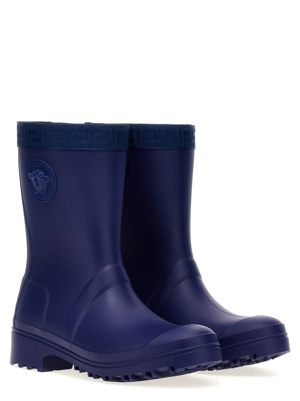 Versace Kids Greca Medusa Head Motif Rain Boots