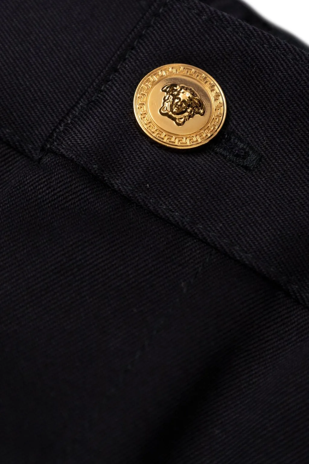 Versace Kids Gabardine Straight-Leg Cargo Trousers