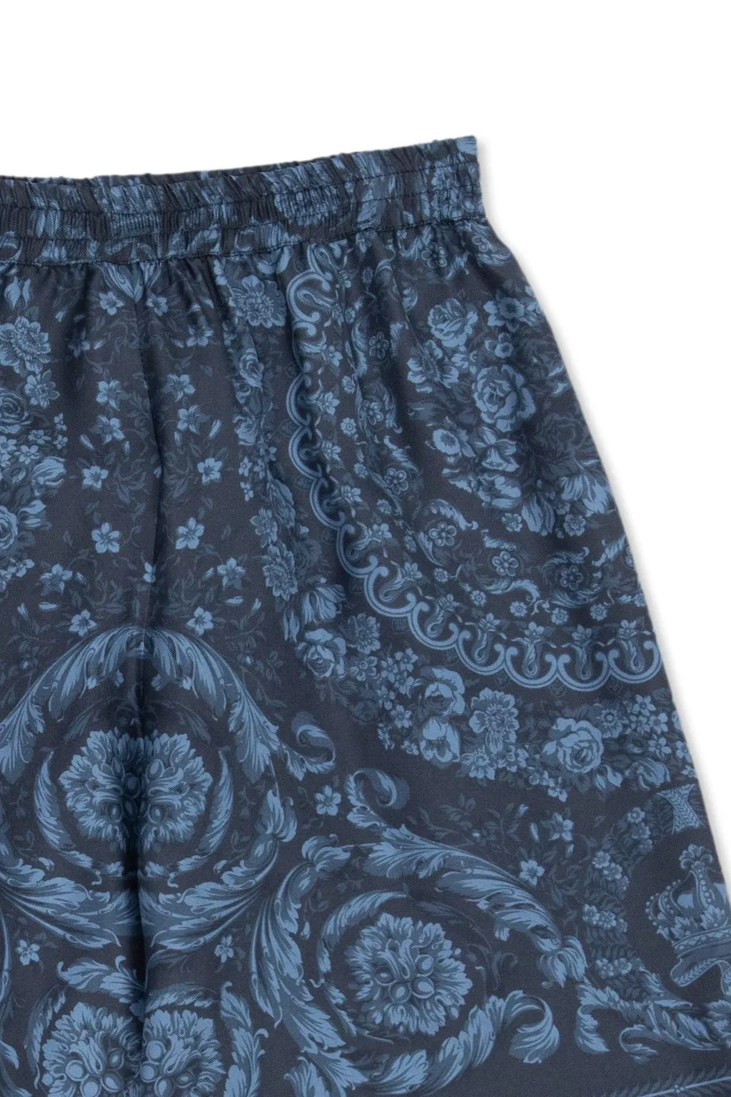 Versace Kids Barocco Printed Twill Shorts