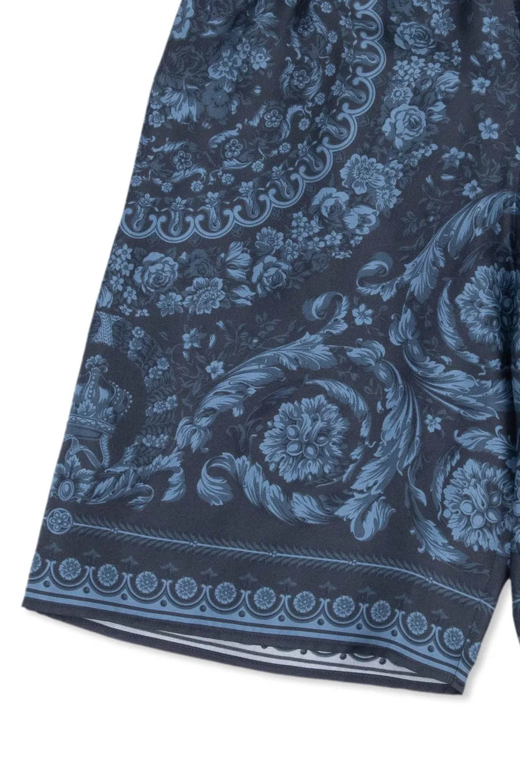 Versace Kids Barocco Printed Twill Shorts