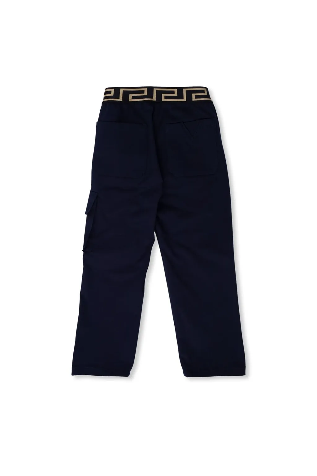 Versace Kids Greca Logo Patch Cargo Trousers