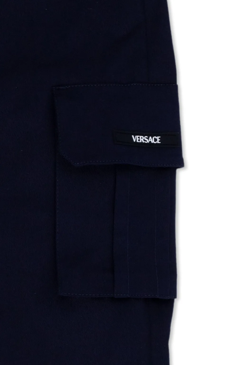 Versace Kids Greca Logo Patch Cargo Trousers