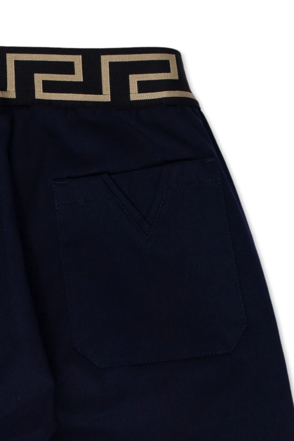 Versace Kids Greca Logo Patch Cargo Trousers