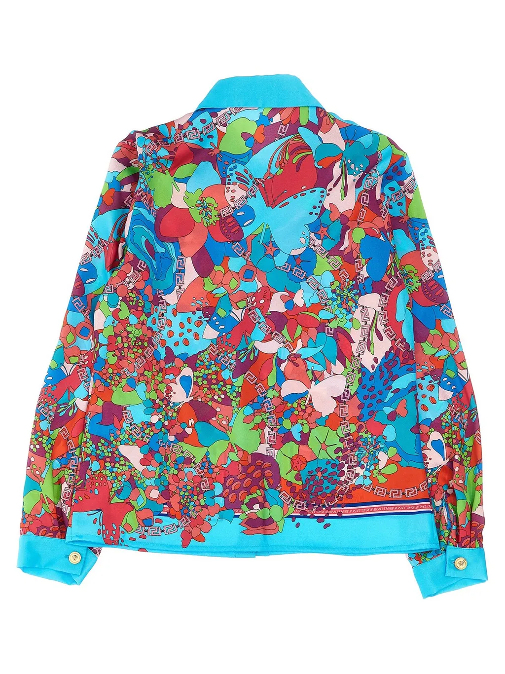 Versace Kids Graphic-Printed Straight Hem Shirt