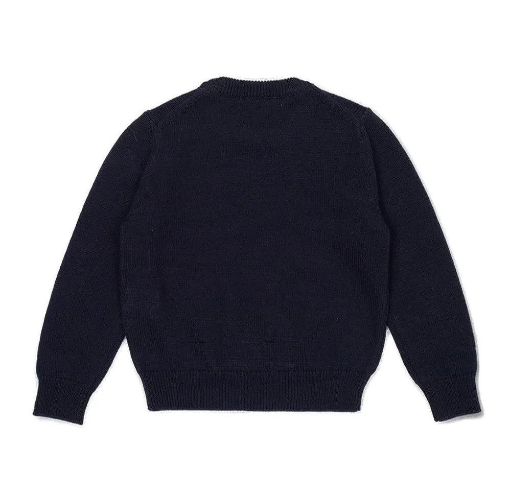 Versace Kids Logo Embroidered Crewneck Jumper