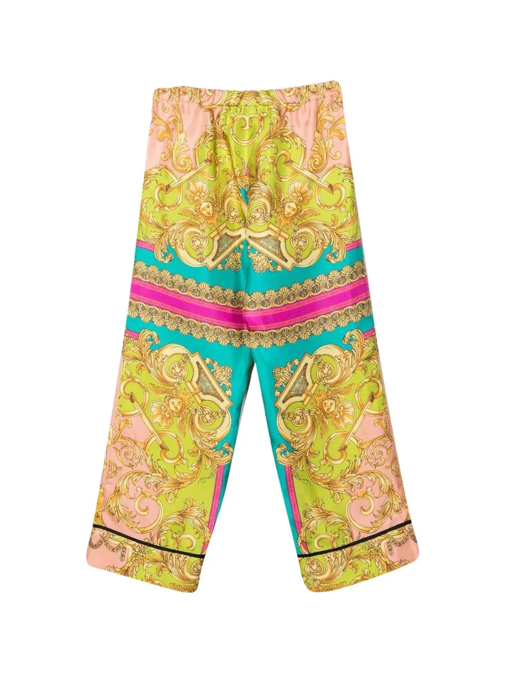 Versace Kids All-Over Patterned Wide Leg Trousers