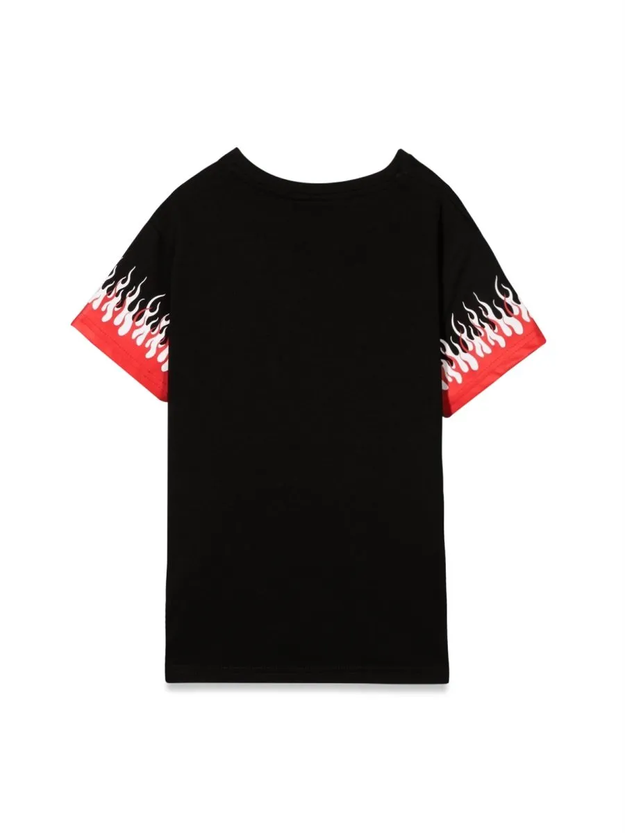Vision Of Super Kids Tee With Dual Flames