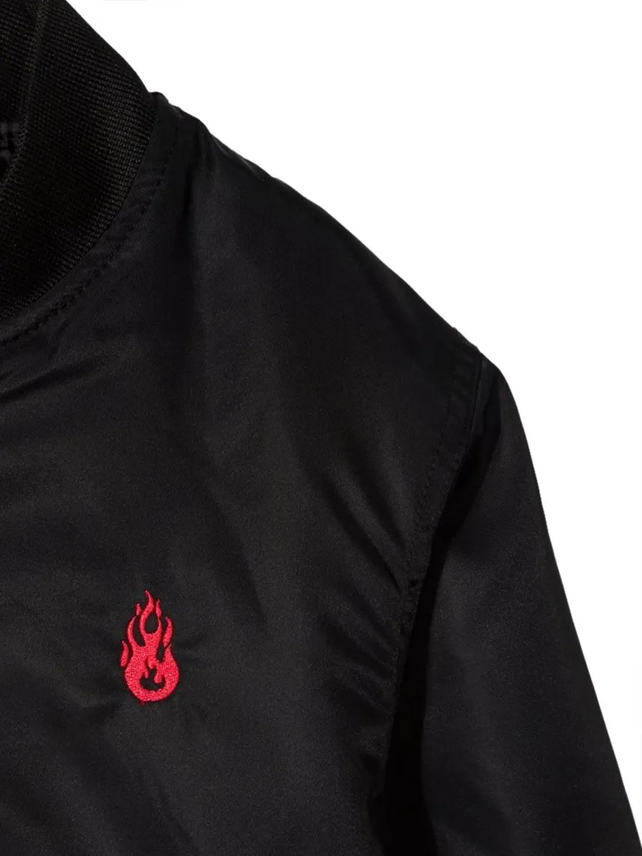 Vision Of Super Kids Bomber Jacket With Flames
