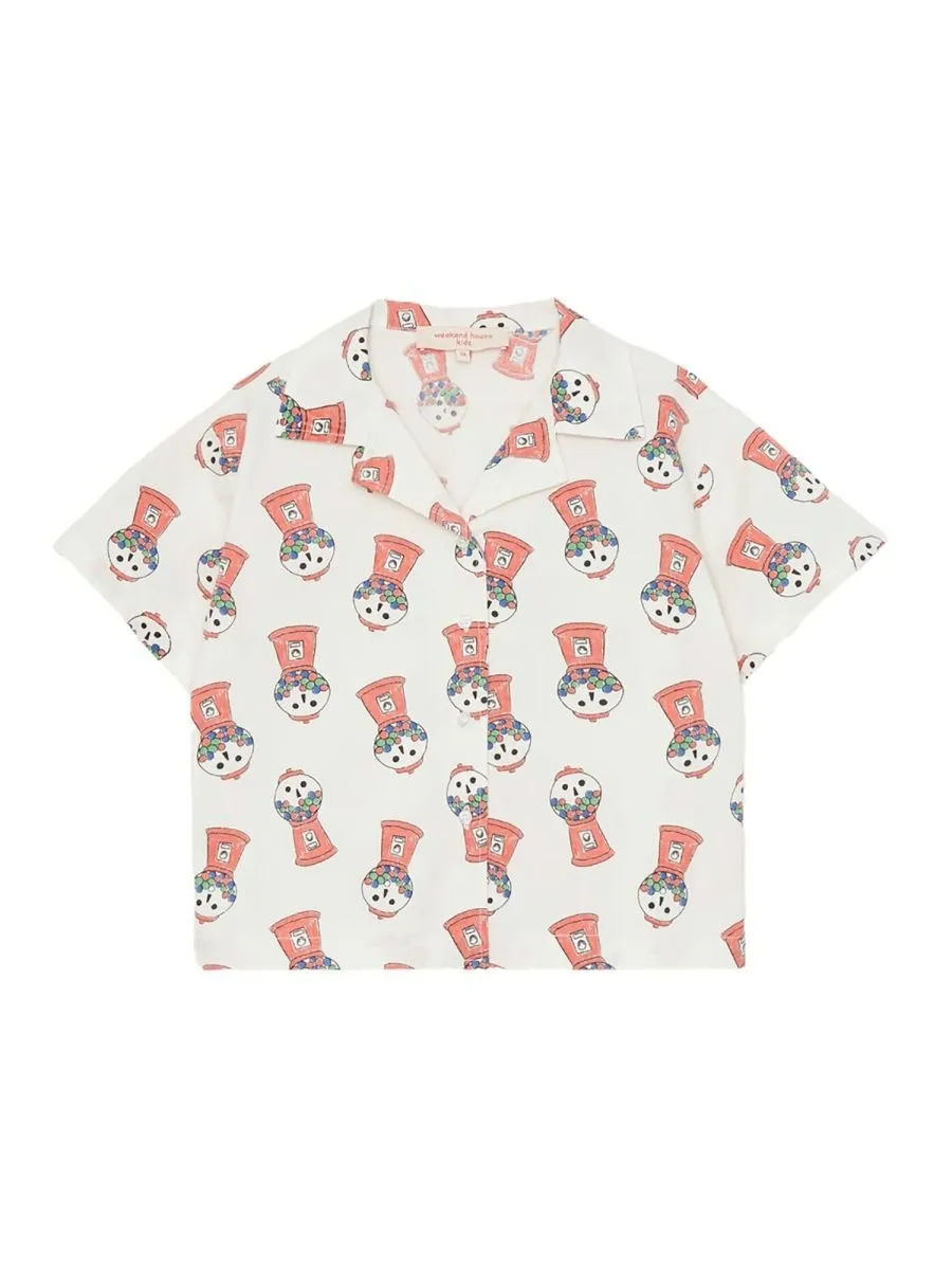 Weekend House Kids Gum Print Shirt
