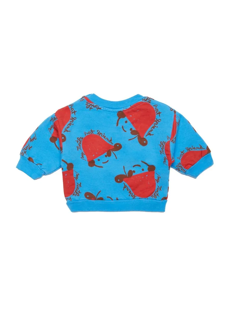 Weekend House Kids Turtle Hat Graphic Sweatshirt