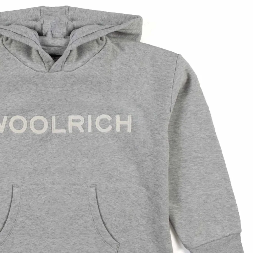 Woolrich Kids Logo Printed Check Pattern Hoodie
