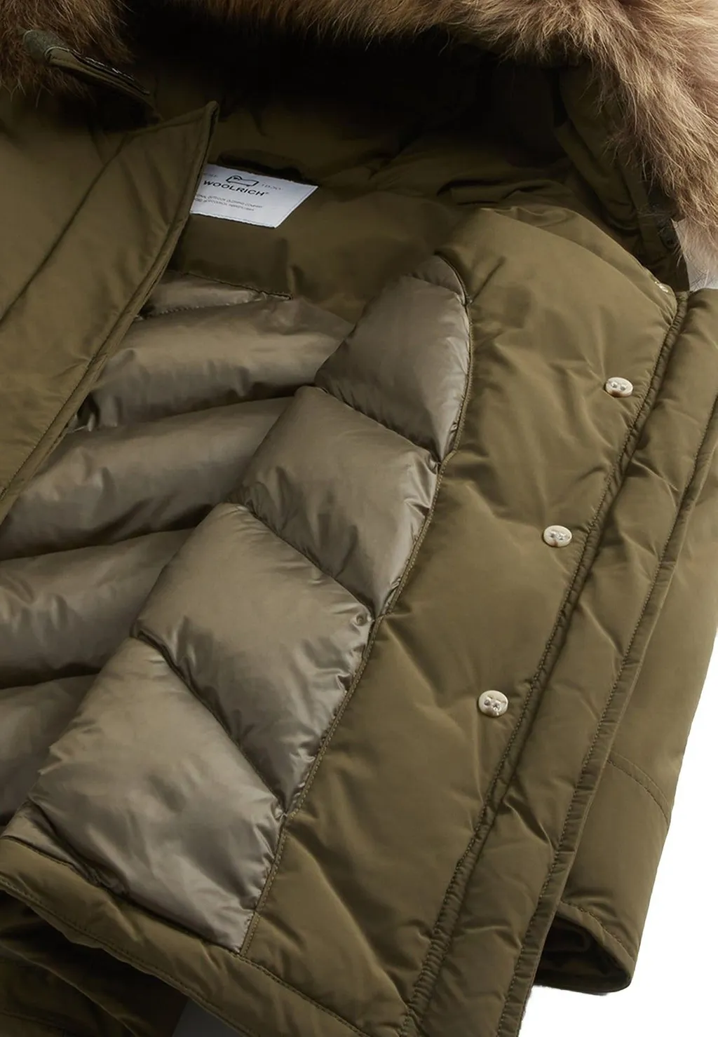 Woolrich Kids Button Detailed Long-Sleeved Parka