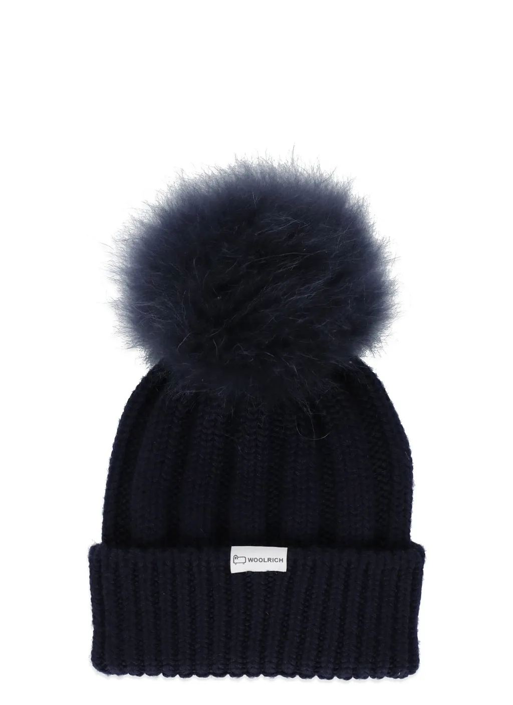 Woolrich Kids Logo Patch Cable-Knit Beanie
