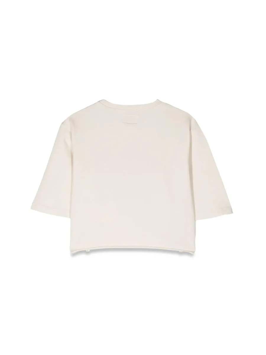 Woolrich Kids Cropped Crewneck Top