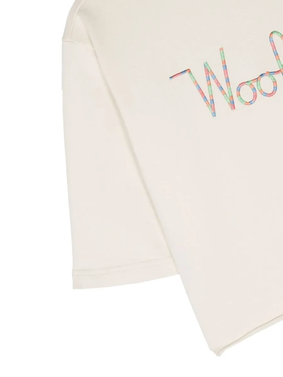 Woolrich Kids Cropped Crewneck Top