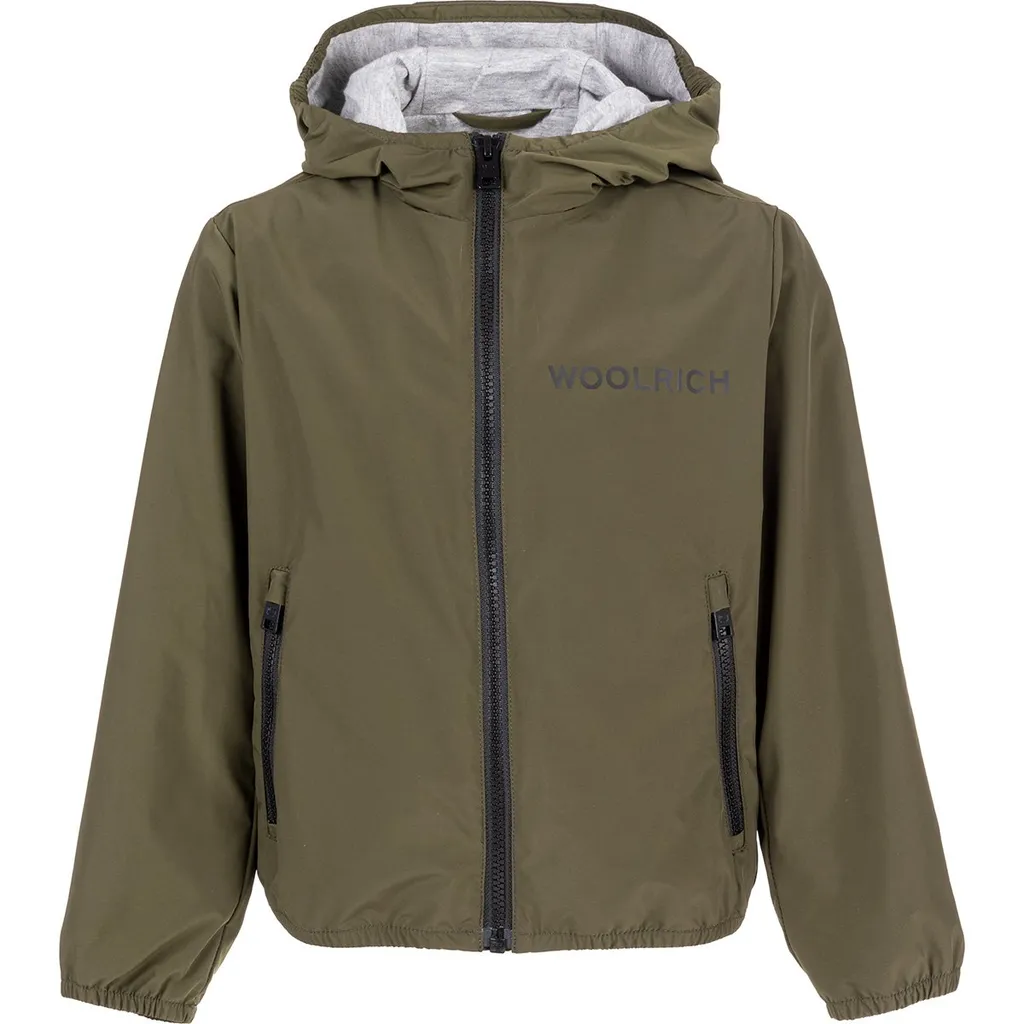 Woolrich Kids Ryker Logo Printed Hooded Jacket