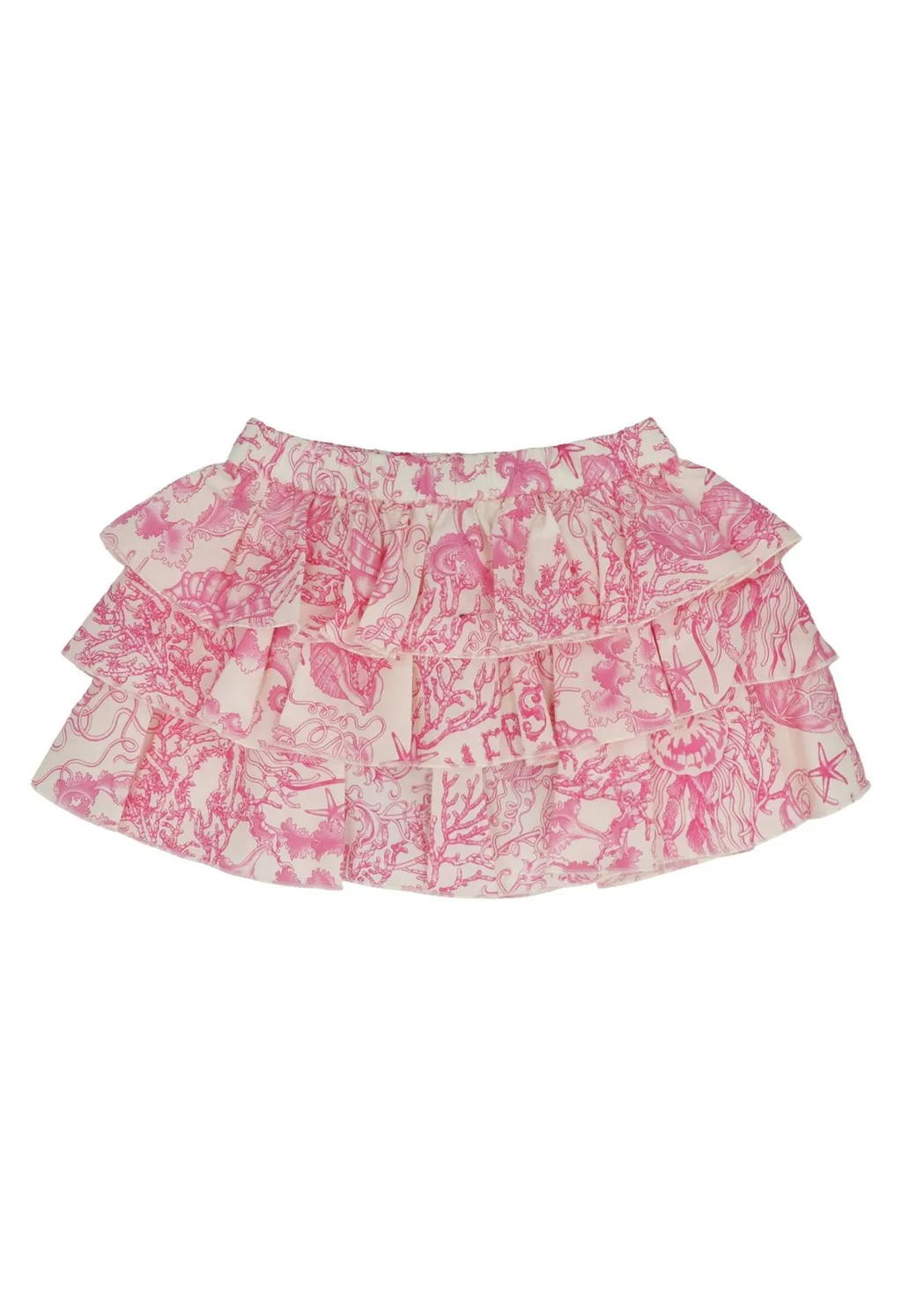 Young Versace Ruffled Cotton Skirt