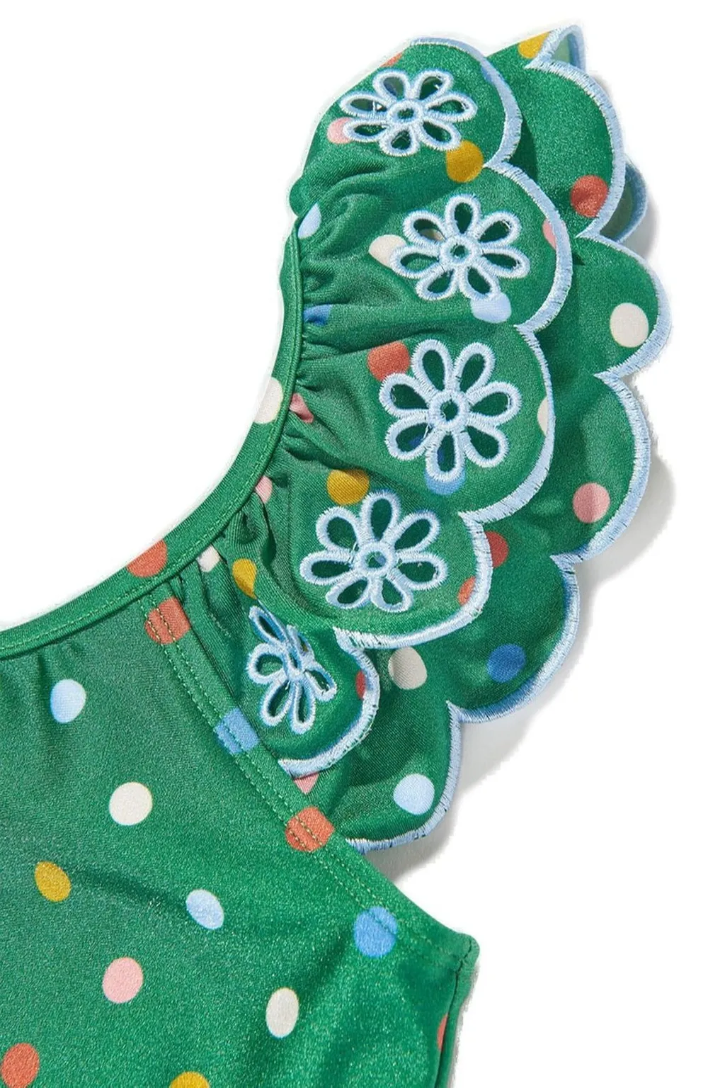 Zimmermann Kids Polka-Dot Scoop Neck Swimsuit