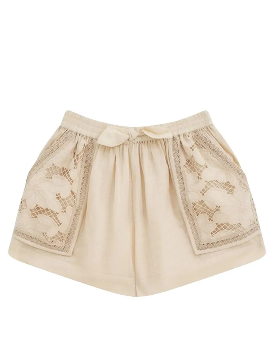 Zimmermann Kids Lace-Trimmed Shorts
